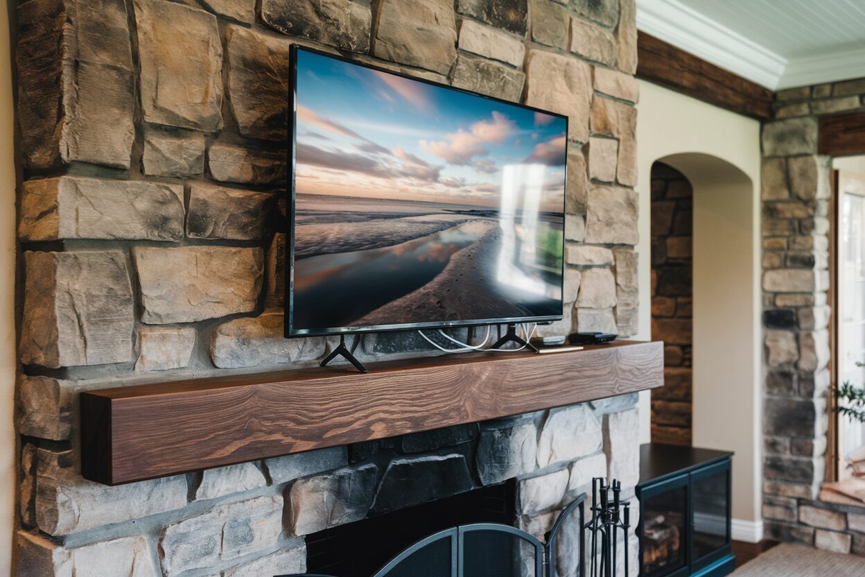 TV wall mounting with hidden cables in Midland, Perth WA
